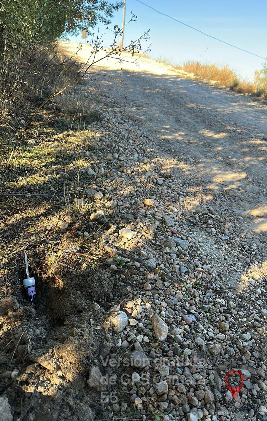 Sensor deployed along field track